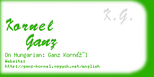 kornel ganz business card